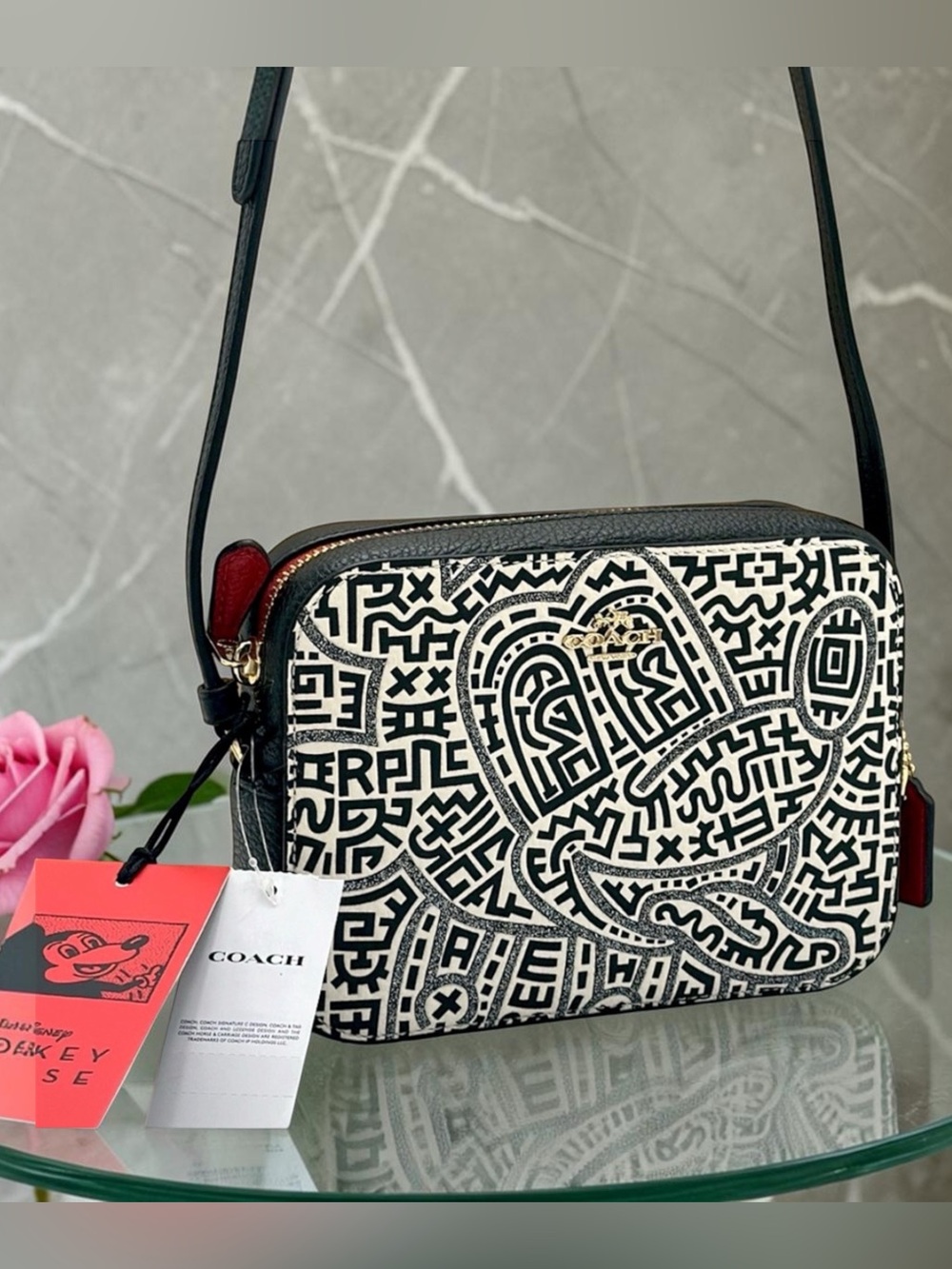 COACH Disney Mickey
Mouse x Keith Haring Mini
Leather Camera Bag - Picture 1 of 16